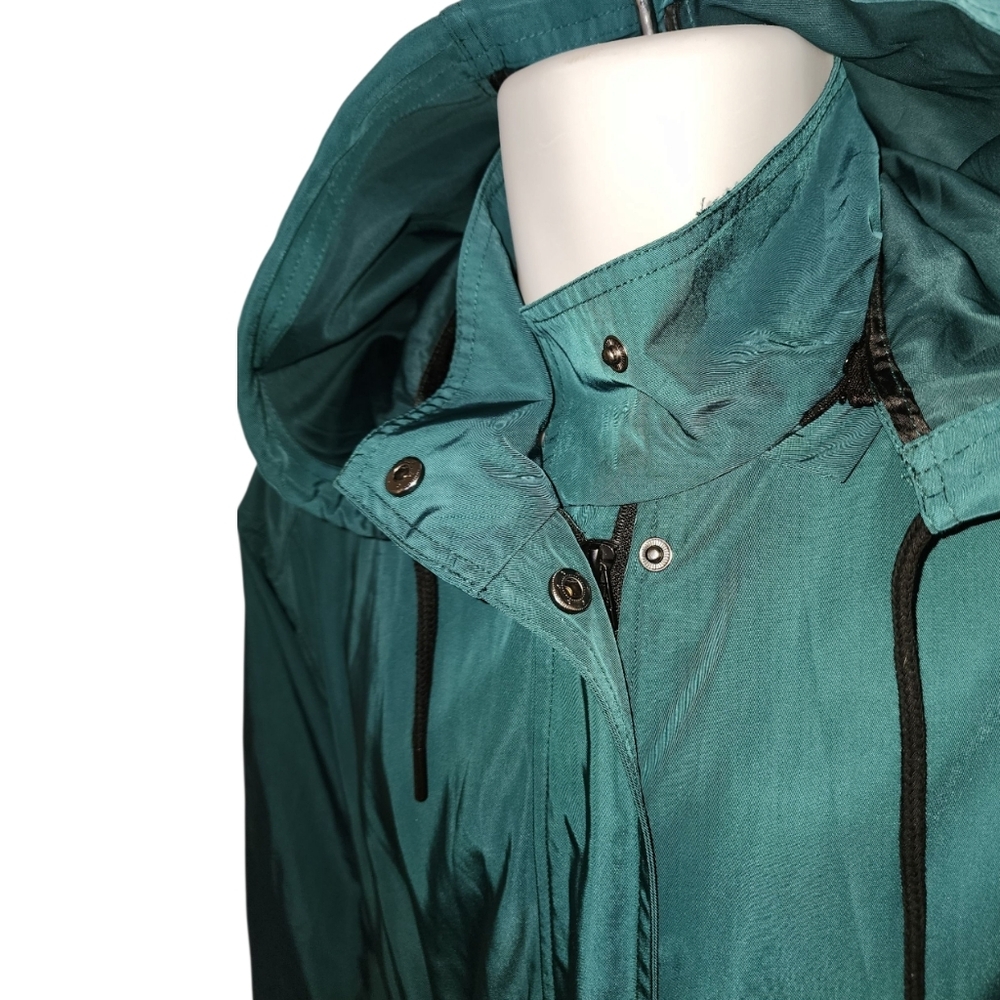 7 For All Mankind Green Rain Outdoor Windbreaker Adirondack Jacket - Women's - Picture 5 of 11